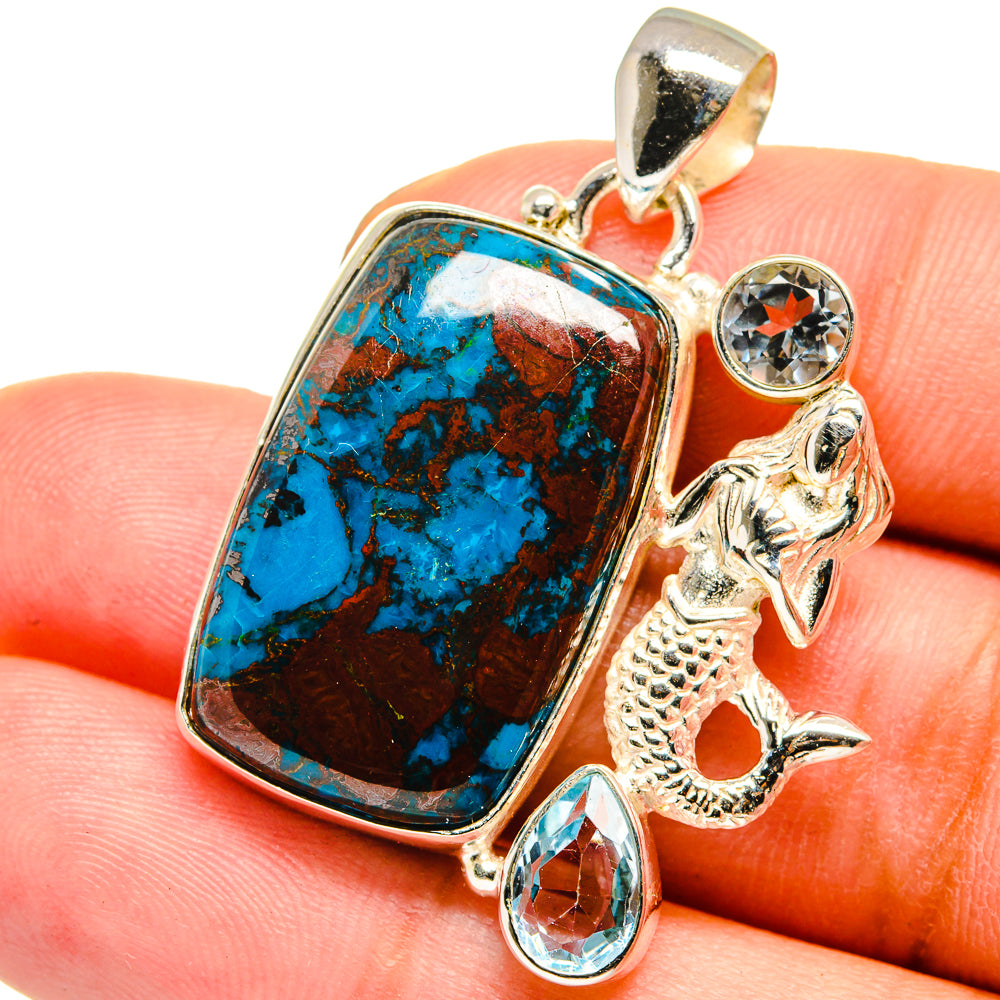 Shattuckite Pendants handcrafted by Ana Silver Co - PD14907