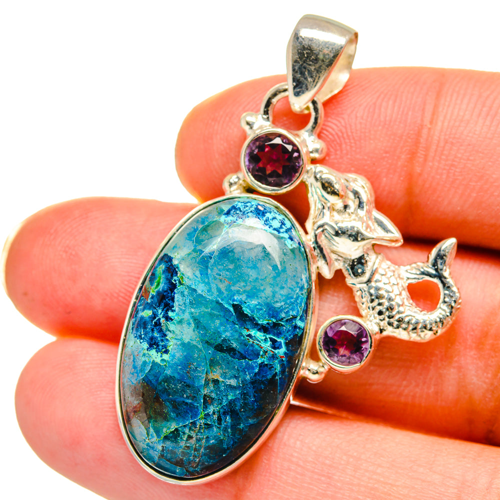Shattuckite Pendants handcrafted by Ana Silver Co - PD14909