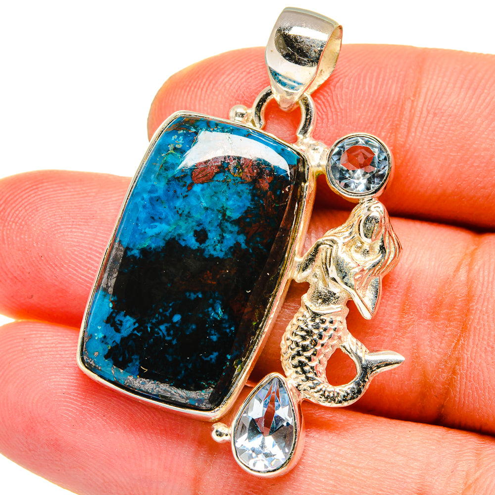 Shattuckite Pendants handcrafted by Ana Silver Co - PD14913