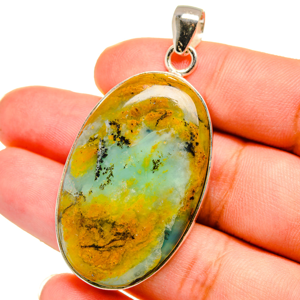Peruvian Opal Pendants handcrafted by Ana Silver Co - PD14915