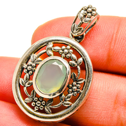 Aqua Chalcedony Pendants handcrafted by Ana Silver Co - PD14919