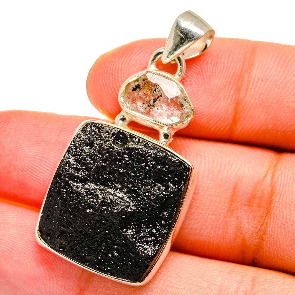 Tektite Pendants handcrafted by Ana Silver Co - PD14925