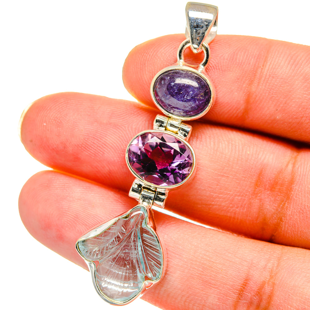 Aquamarine Pendants handcrafted by Ana Silver Co - PD14946