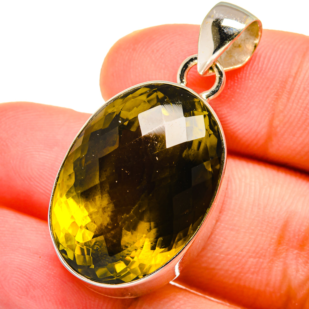 Olive Quartz Pendants handcrafted by Ana Silver Co - PD14961