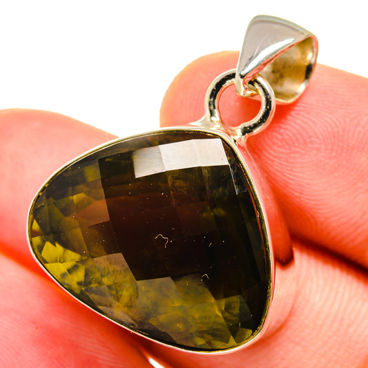Olive Quartz Pendants handcrafted by Ana Silver Co - PD14962