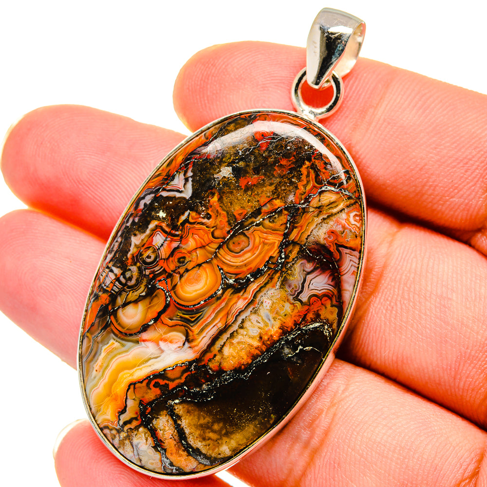 Crazy Lace Agate Pendants handcrafted by Ana Silver Co - PD14963