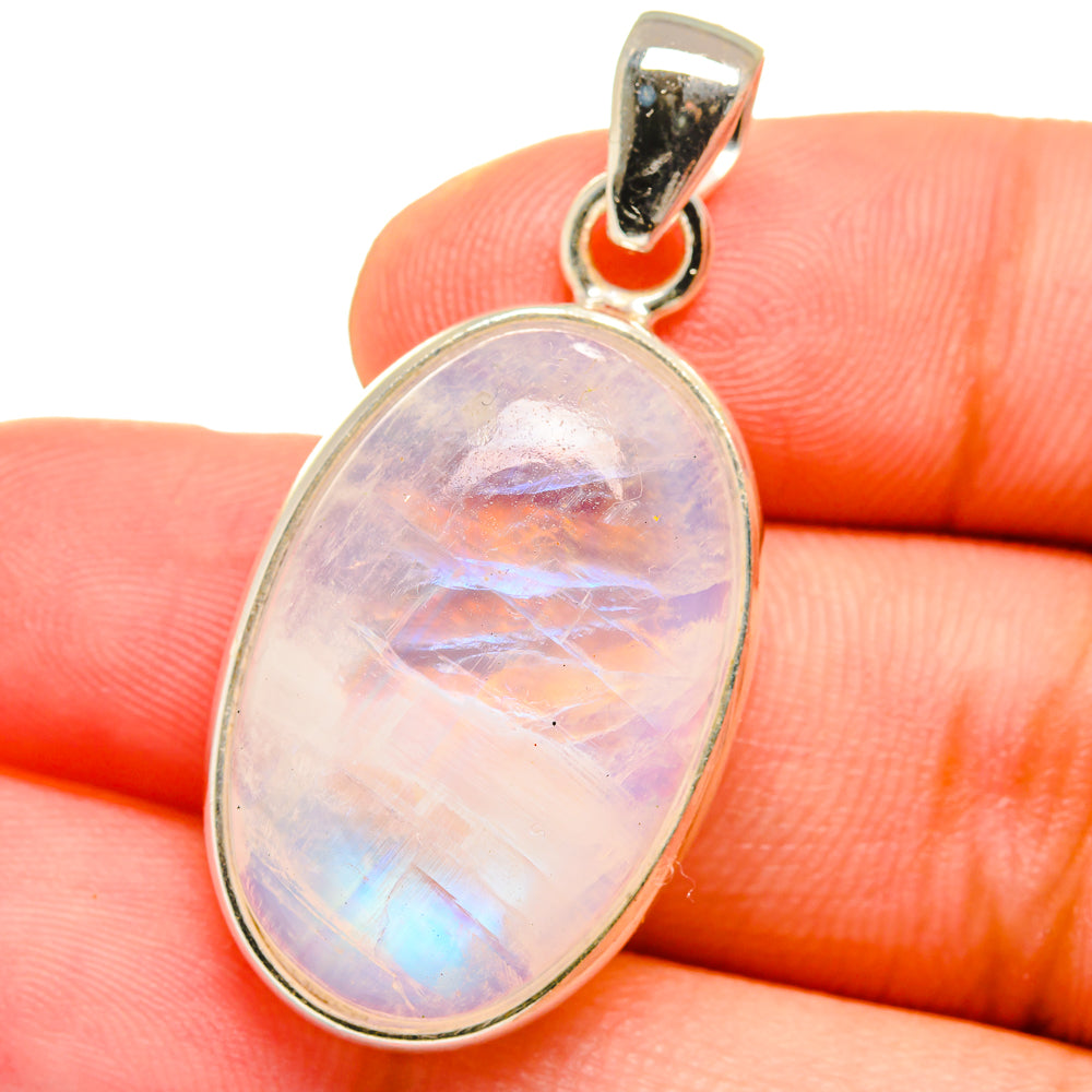 Rainbow Moonstone Pendants handcrafted by Ana Silver Co - PD14974