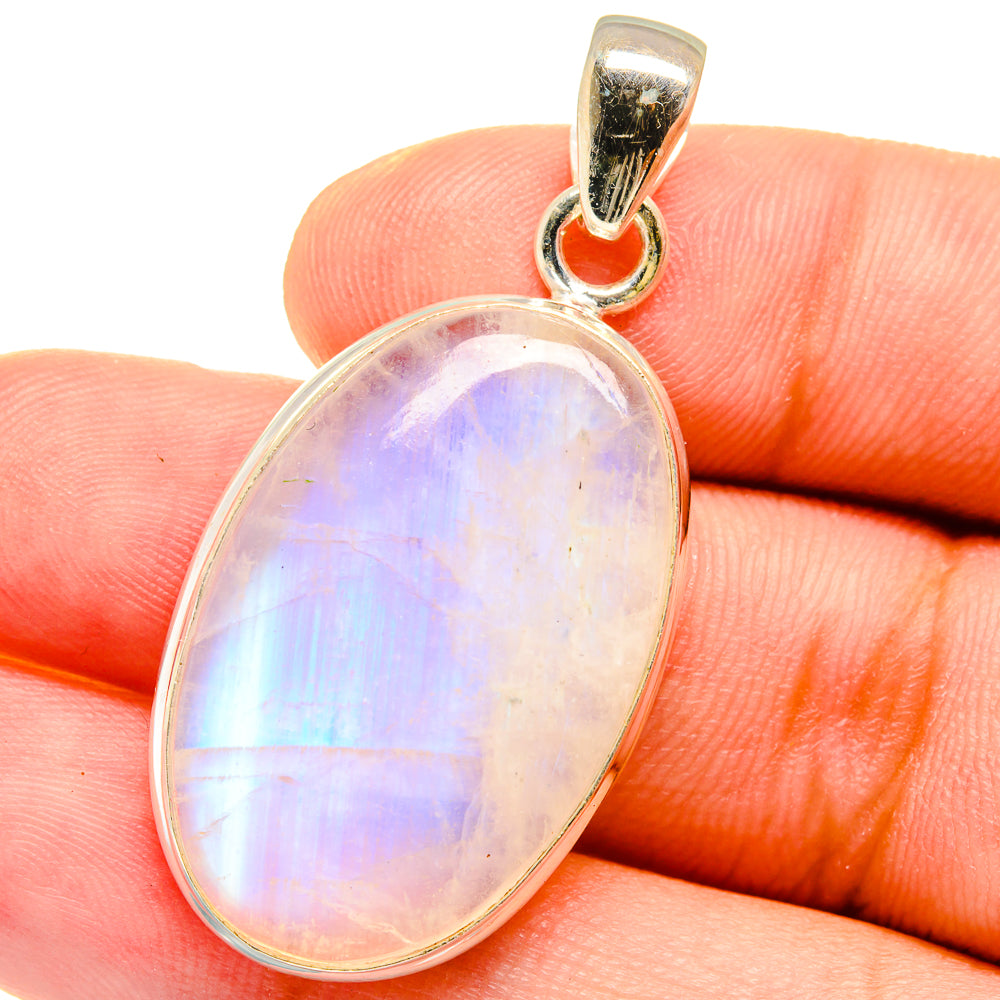 Rainbow Moonstone Pendants handcrafted by Ana Silver Co - PD14977