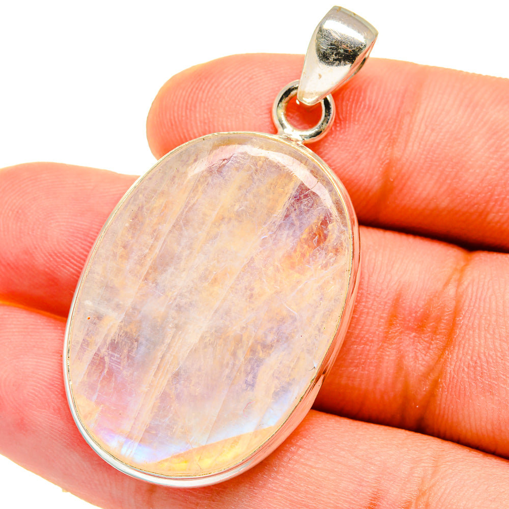 Rainbow Moonstone Pendants handcrafted by Ana Silver Co - PD14981