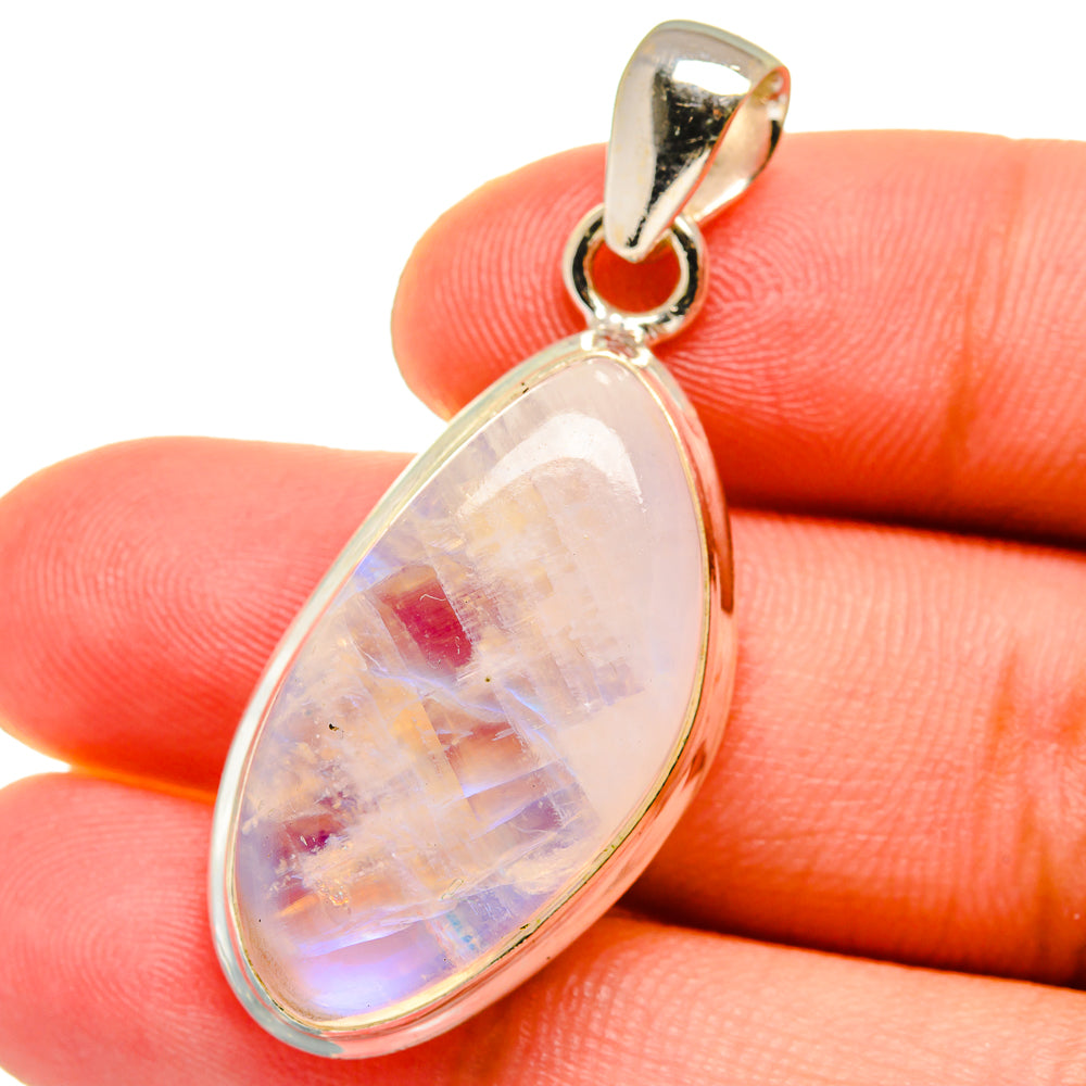 Rainbow Moonstone Pendants handcrafted by Ana Silver Co - PD14986