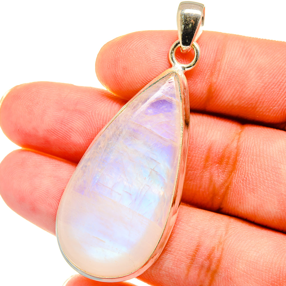 Rainbow Moonstone Pendants handcrafted by Ana Silver Co - PD14995