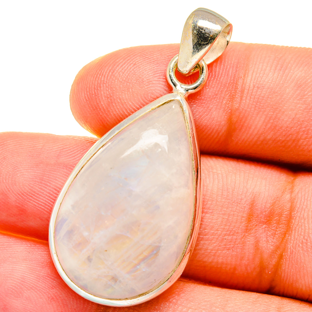 Rainbow Moonstone Pendants handcrafted by Ana Silver Co - PD15003