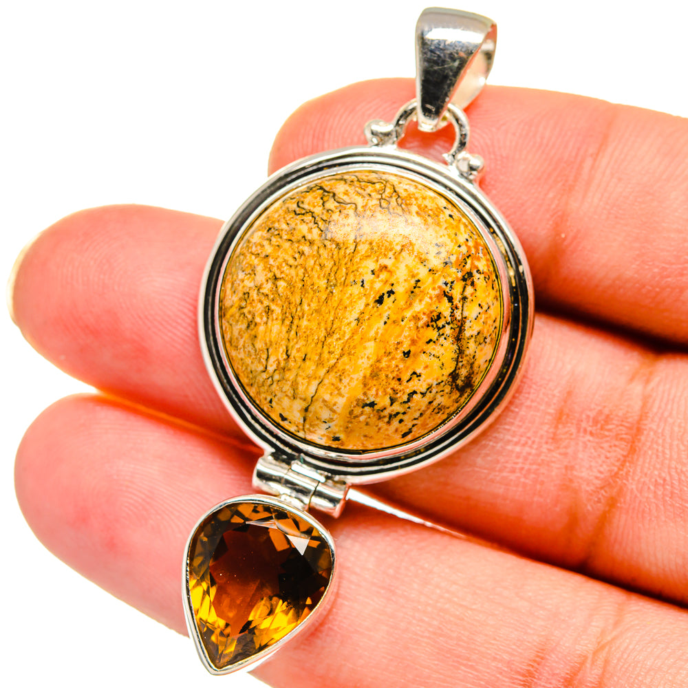Picture Jasper Pendants handcrafted by Ana Silver Co - PD15062