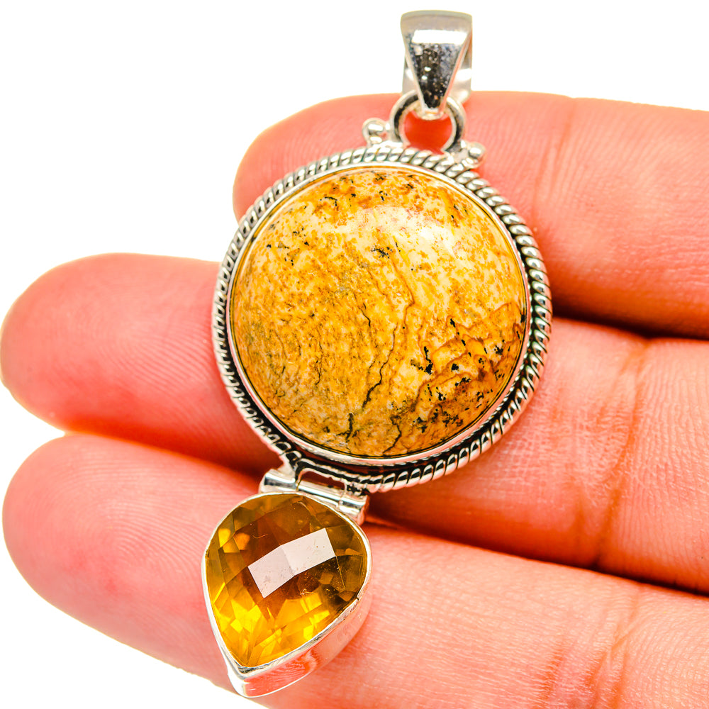 Picture Jasper Pendants handcrafted by Ana Silver Co - PD15063