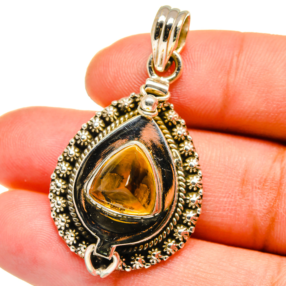 Citrine Pendants handcrafted by Ana Silver Co - PD15080