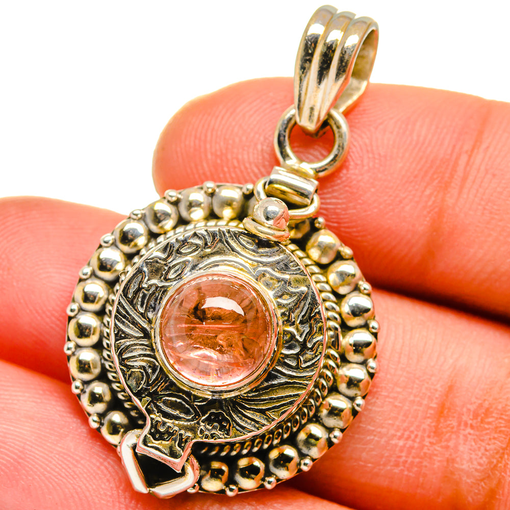 Pink Tourmaline Pendants handcrafted by Ana Silver Co - PD15089