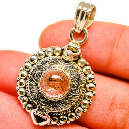 Pink Tourmaline Pendants handcrafted by Ana Silver Co - PD15089