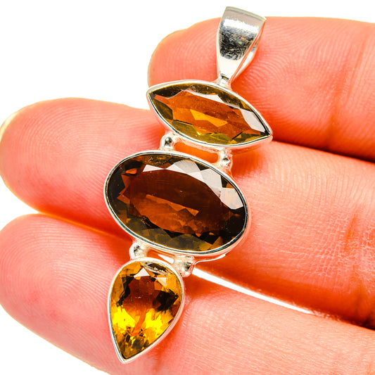 Mandarin Citrine Pendants handcrafted by Ana Silver Co - PD15099