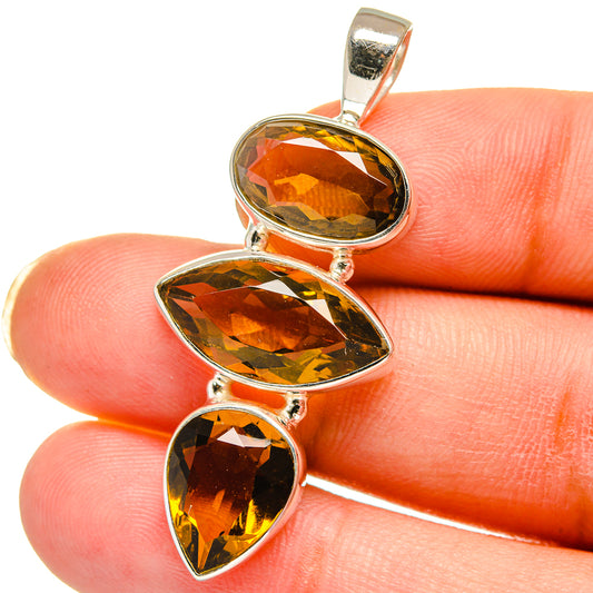 Mandarin Citrine Pendants handcrafted by Ana Silver Co - PD15101