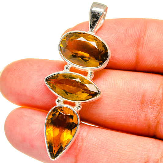Mandarin Citrine Pendants handcrafted by Ana Silver Co - PD15102