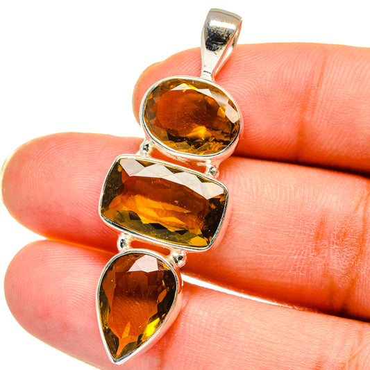 Mandarin Citrine Pendants handcrafted by Ana Silver Co - PD15103