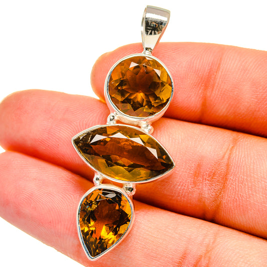 Mandarin Citrine Pendants handcrafted by Ana Silver Co - PD15104