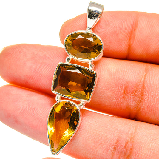 Mandarin Citrine Pendants handcrafted by Ana Silver Co - PD15105