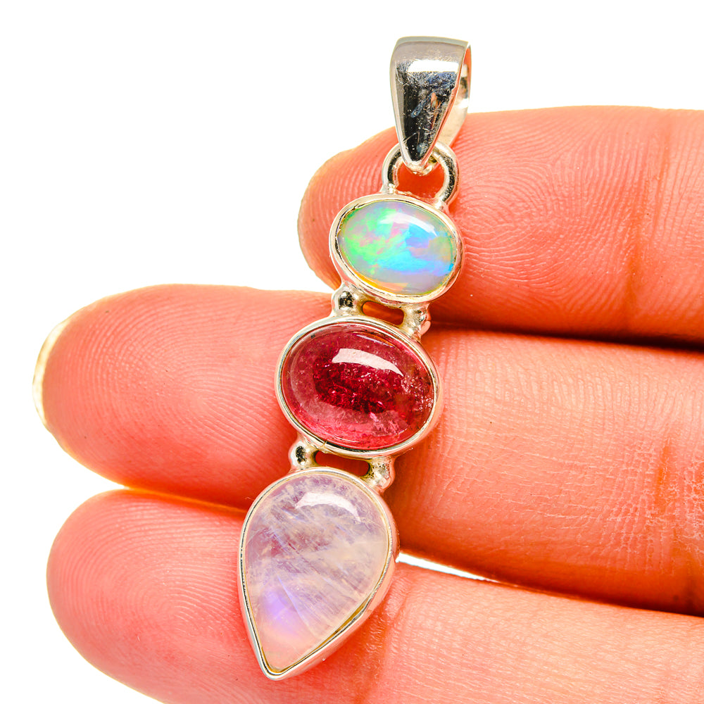 Rainbow Moonstone Pendants handcrafted by Ana Silver Co - PD15116