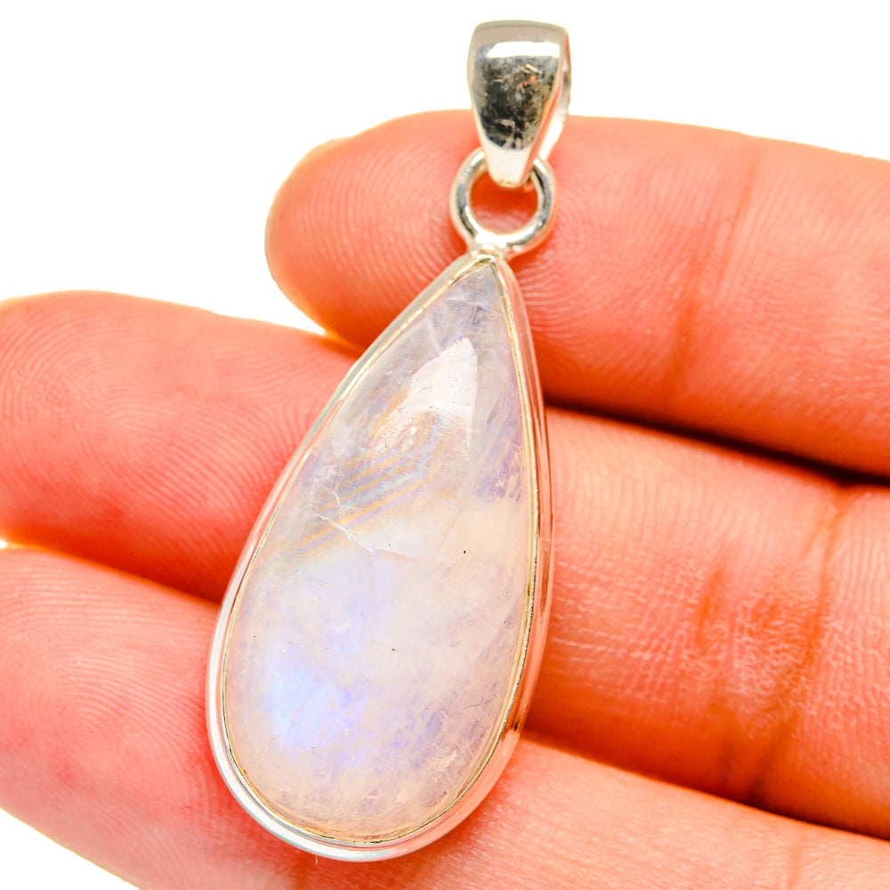 Rainbow Moonstone Pendants handcrafted by Ana Silver Co - PD15120