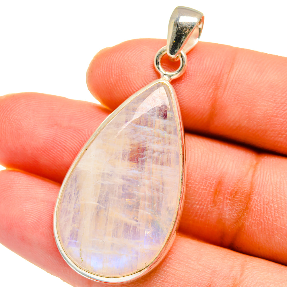 Rainbow Moonstone Pendants handcrafted by Ana Silver Co - PD15121