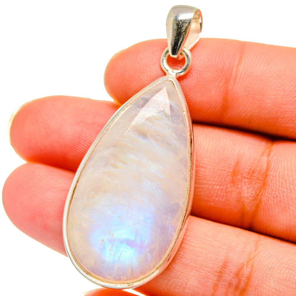 Rainbow Moonstone Pendants handcrafted by Ana Silver Co - PD15125