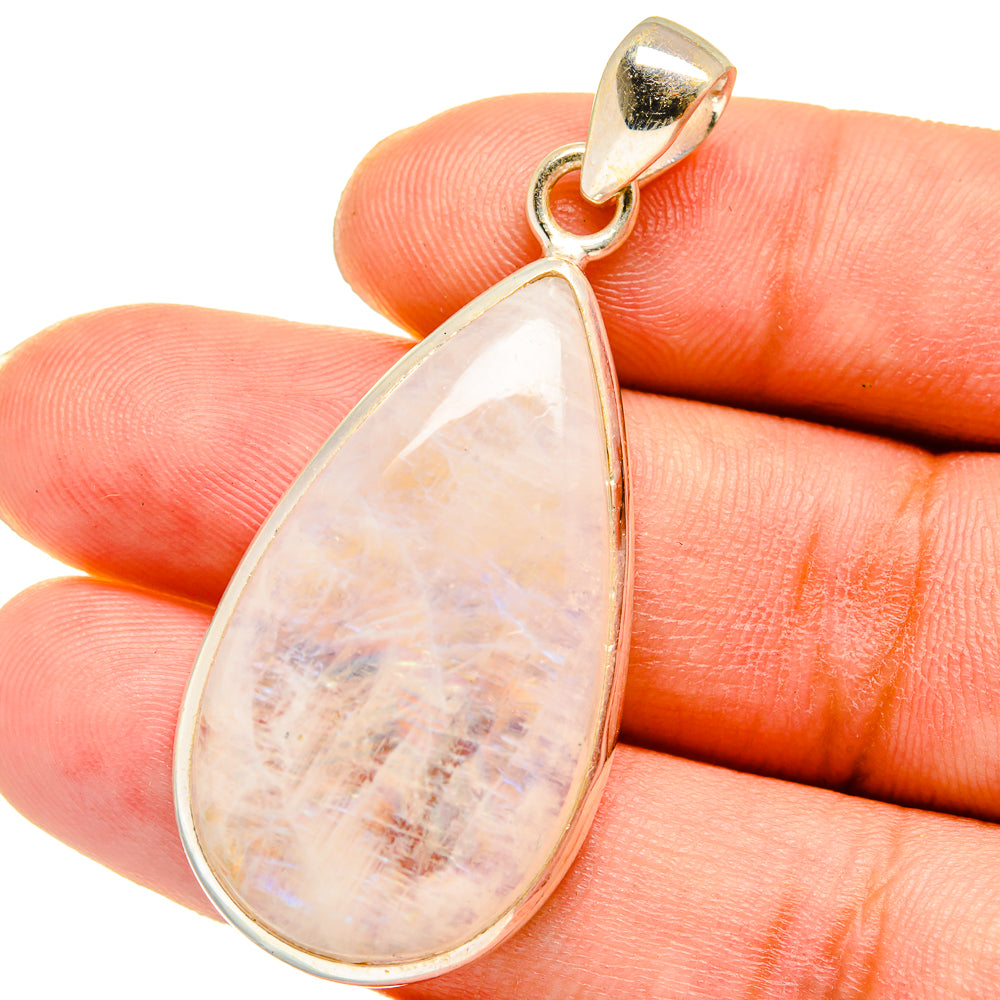 Rainbow Moonstone Pendants handcrafted by Ana Silver Co - PD15129