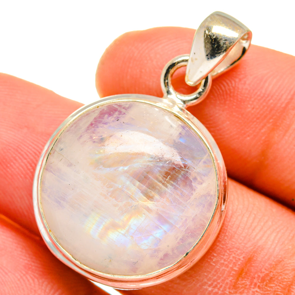 Rainbow Moonstone Pendants handcrafted by Ana Silver Co - PD15132