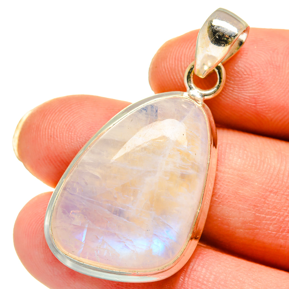 Rainbow Moonstone Pendants handcrafted by Ana Silver Co - PD15133