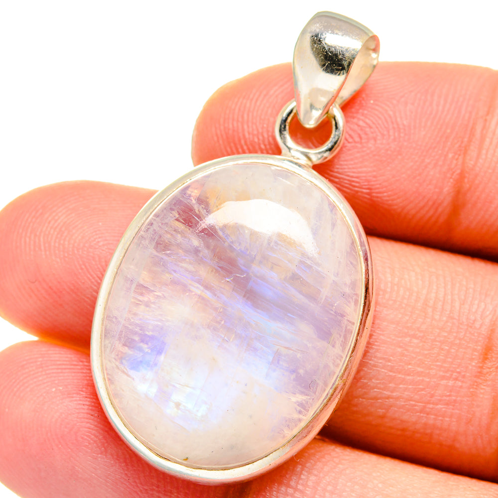 Rainbow Moonstone Pendants handcrafted by Ana Silver Co - PD15154