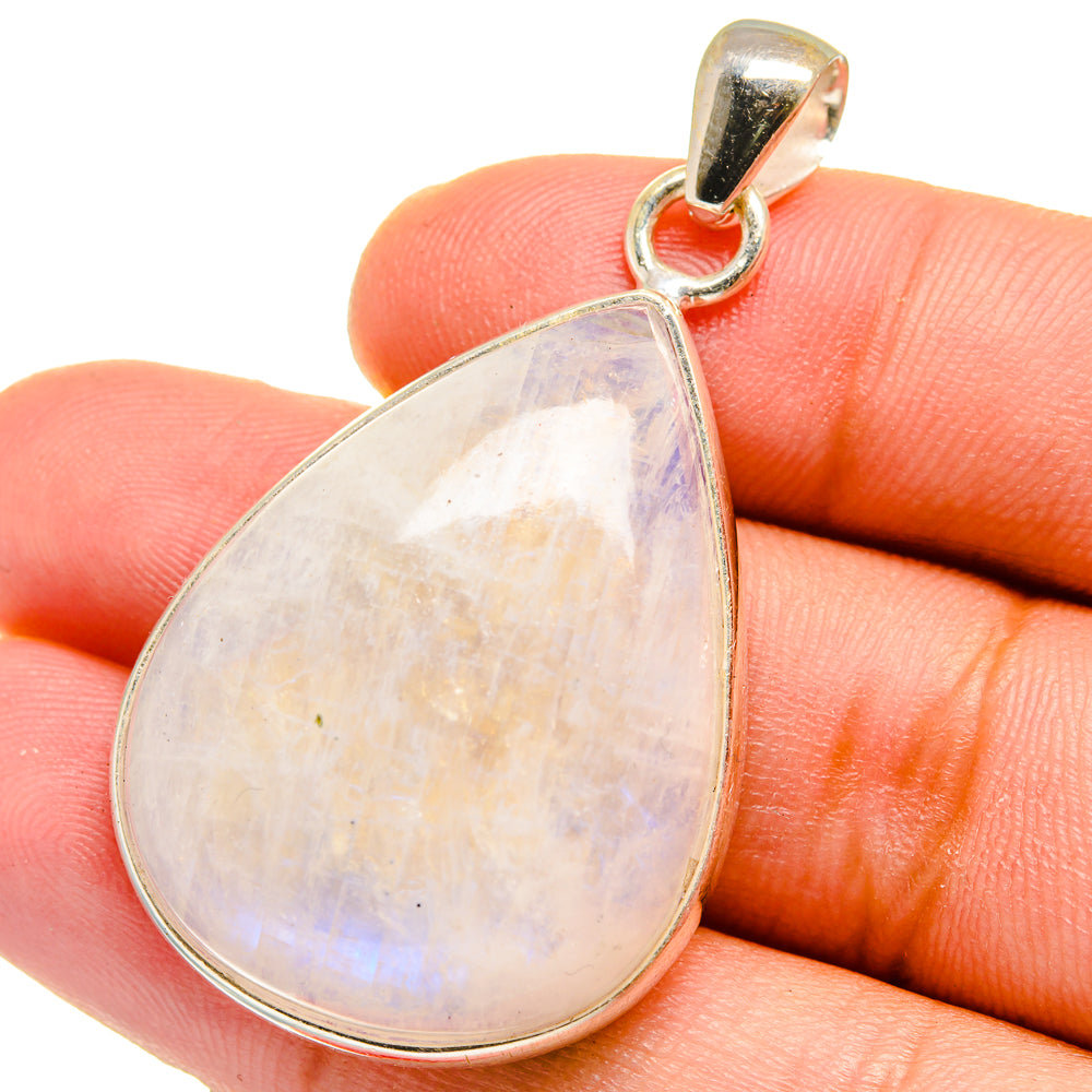 Rainbow Moonstone Pendants handcrafted by Ana Silver Co - PD15157