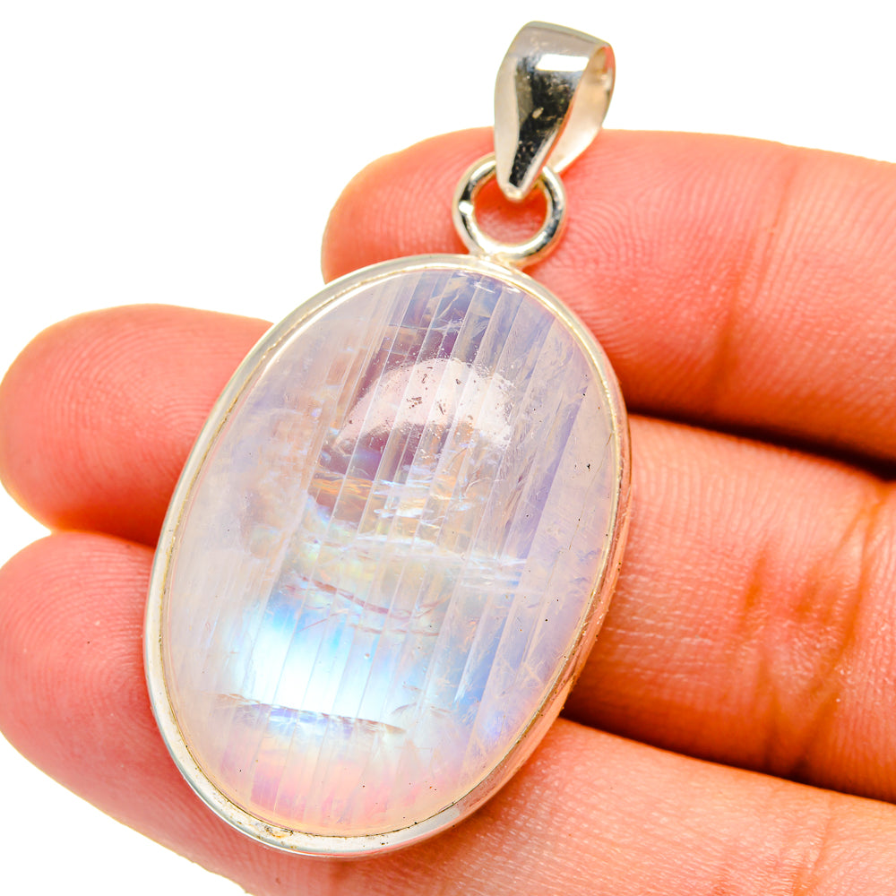 Rainbow Moonstone Pendants handcrafted by Ana Silver Co - PD15160