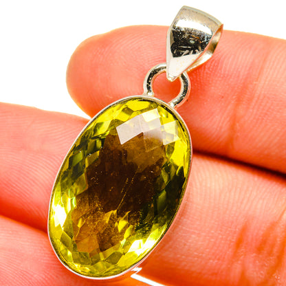 Olive Quartz Pendants handcrafted by Ana Silver Co - PD15191