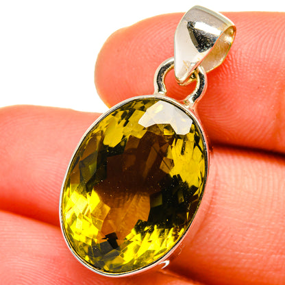 Olive Quartz Pendants handcrafted by Ana Silver Co - PD15194