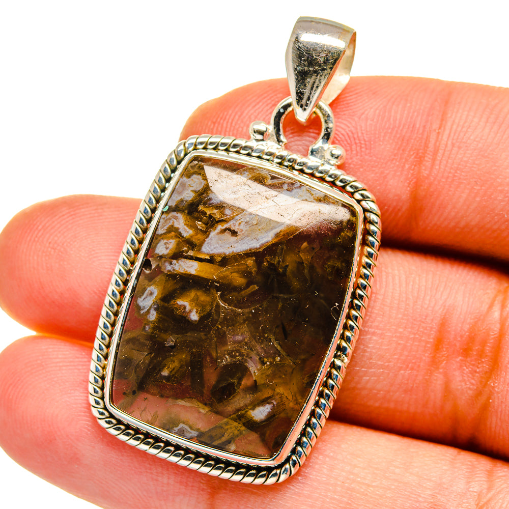Turkish Tube Agate Pendants handcrafted by Ana Silver Co - PD15203