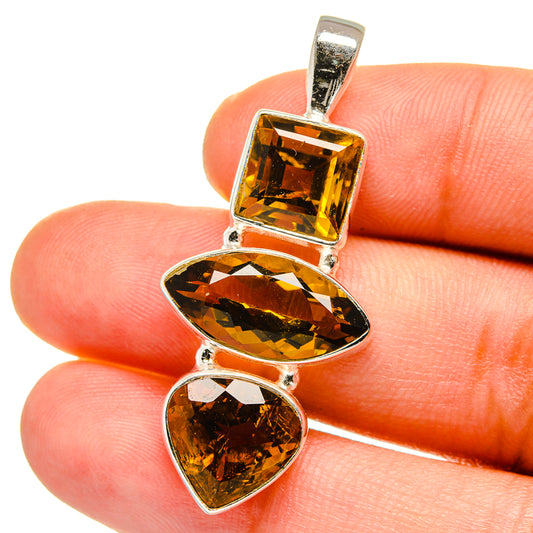 Mandarin Citrine Pendants handcrafted by Ana Silver Co - PD15206