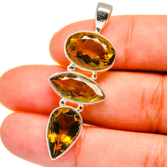 Mandarin Citrine Pendants handcrafted by Ana Silver Co - PD15207
