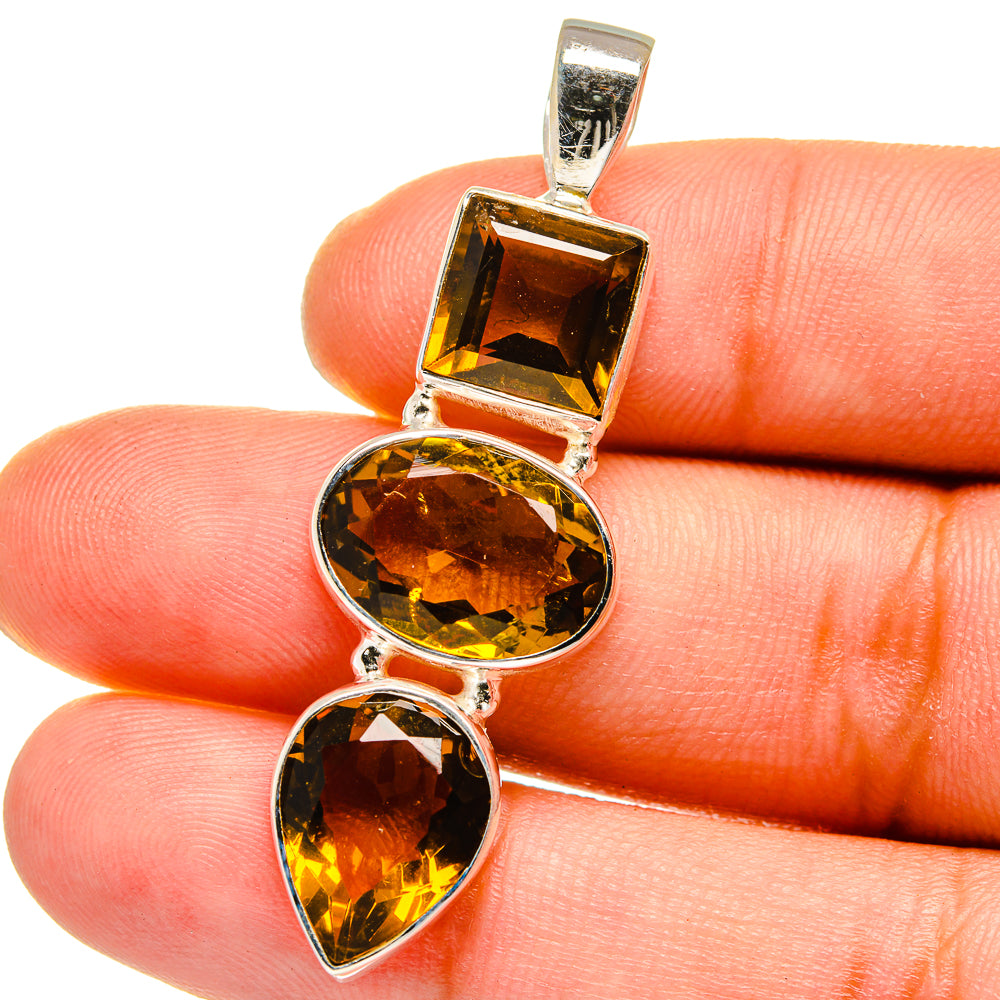 Mandarin Citrine Pendants handcrafted by Ana Silver Co - PD15208