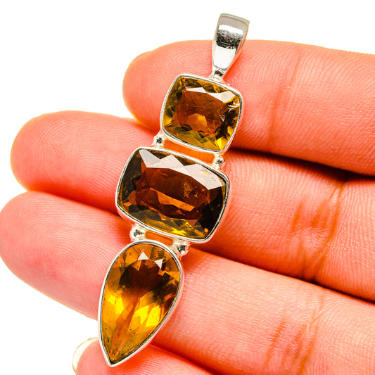 Mandarin Citrine Pendants handcrafted by Ana Silver Co - PD15209