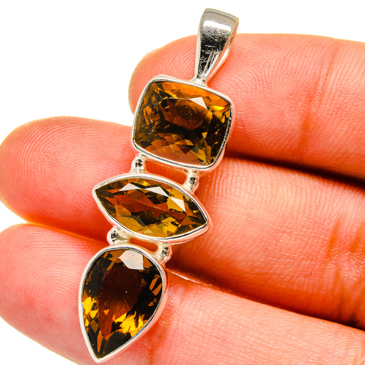 Mandarin Citrine Pendants handcrafted by Ana Silver Co - PD15210