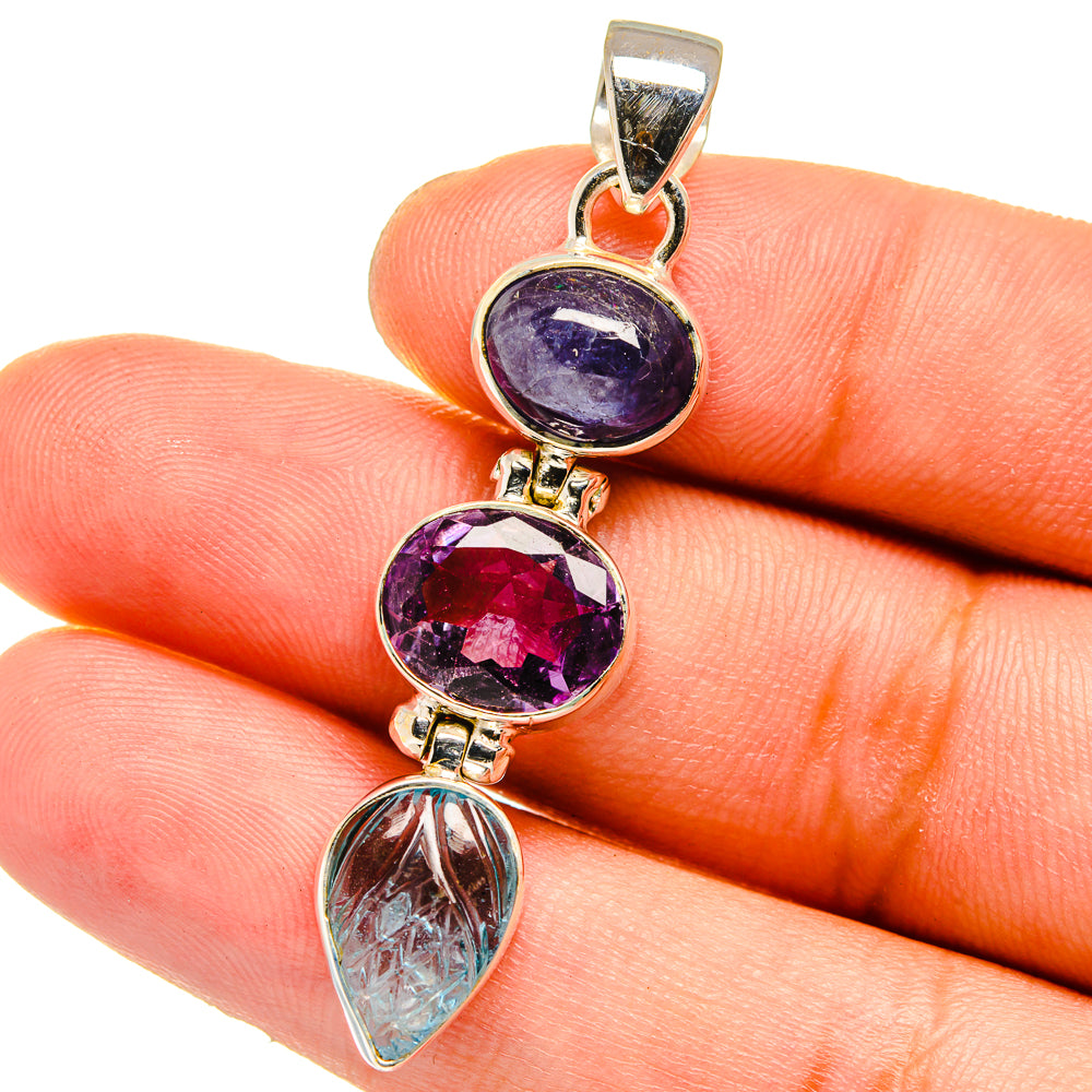 Aquamarine Pendants handcrafted by Ana Silver Co - PD15213
