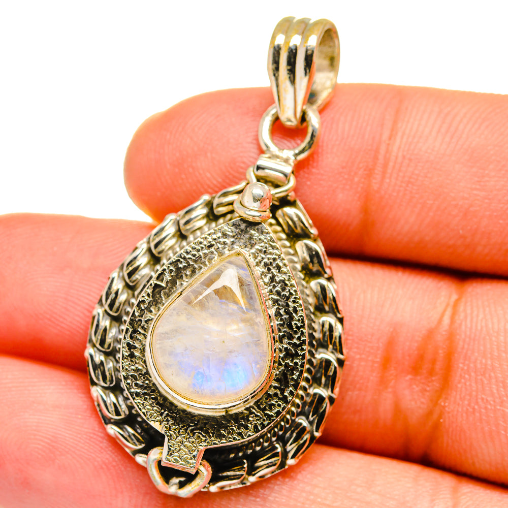 Rainbow Moonstone Pendants handcrafted by Ana Silver Co - PD15228