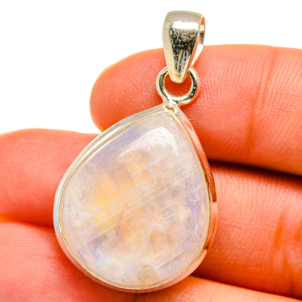 Rainbow Moonstone Pendants handcrafted by Ana Silver Co - PD15237