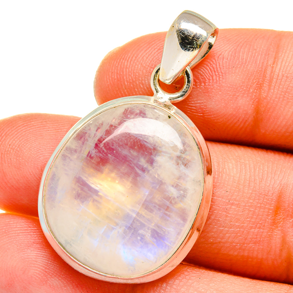 Rainbow Moonstone Pendants handcrafted by Ana Silver Co - PD15241