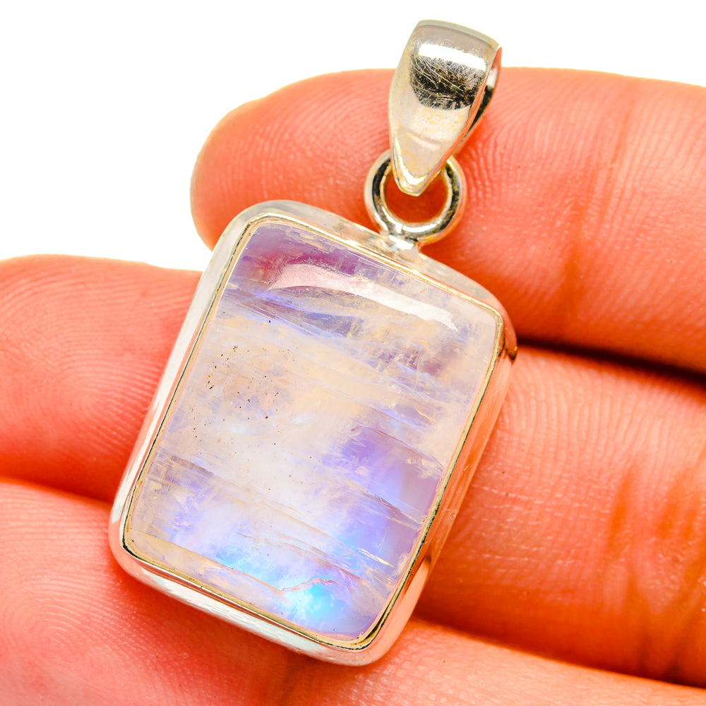 Rainbow Moonstone Pendants handcrafted by Ana Silver Co - PD15242
